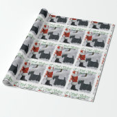 Papier Cadeau Noël Terrier Écossais (Déroulé)
