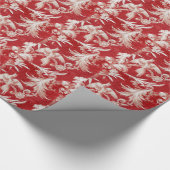 Papier Cadeau Noël Toile minable rouge (Coin)