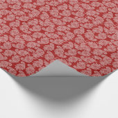 Papier Cadeau Noël Toile minable rouge (Coin)