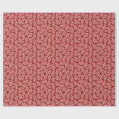 Papier Cadeau Noël Toile minable rouge (Plat)
