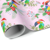 Papier Cadeau Noël Toucan (Coin rond)
