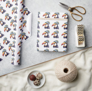 Papier Cadeau Noël Toucan