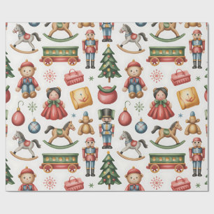 Papier cadeau Noël Toyland & Trains pour Enfants