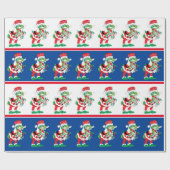 Papier Cadeau Noël TySantaSaurus Rex (Plat)