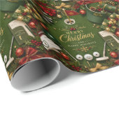 Papier Cadeau Noël vacances de golf (Coin rond)