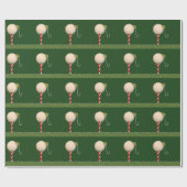 Papier Cadeau Noël vacances de golf (Plat)