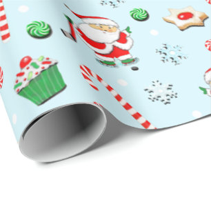 Papier Cadeau Noël vacances de hockey