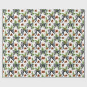 Papier Cadeau Noël Vacances Noir Blanc En vichy Vérifier Basses (Plat)