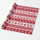 Papier Cadeau Noël Vacances Nordic Motif Cosy (Déroulé)