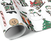 Papier Cadeau Noël, Vacances, papier d'emballage (Coin rond)