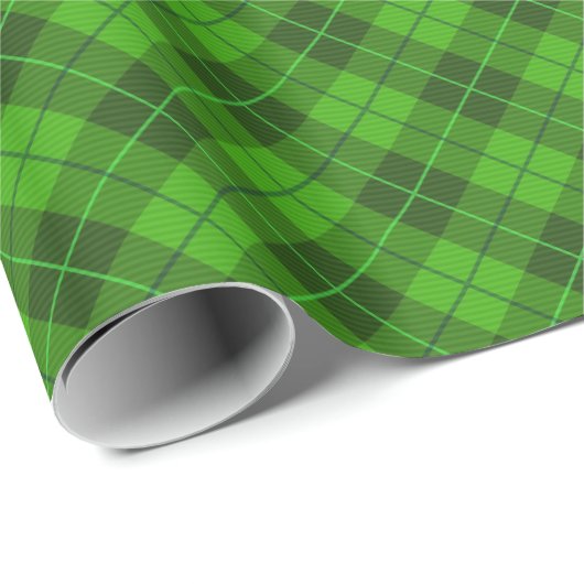Papier Cadeau Noël vert (Coin rond)
