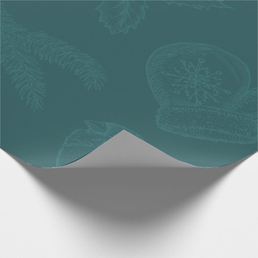 Papier Cadeau Noël vert (Coin)