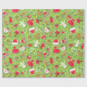 Papier Cadeau Noël vert (Plat)