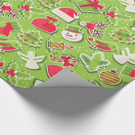 Papier Cadeau Noël vert (Coin)