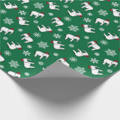 Papier Cadeau Noël (Vert) Eléphant Blanc (Coin)