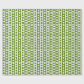 Papier Cadeau Noël Vert et Blanc à pois (Plat)