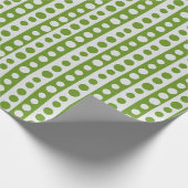 Papier Cadeau Noël Vert et Blanc à pois (Coin)