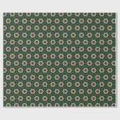 Papier Cadeau Noël vert et or (Plat)