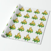 Papier Cadeau Noël vert jaune (Déroulé)