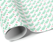 Papier Cadeau Noël Vert Nice Noël (Coin rond)
