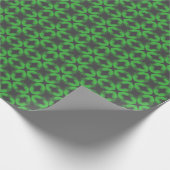 Papier Cadeau Noël vert ovale moderne (Coin)