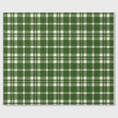 Papier Cadeau Noël Vert Plaid Pays Mignonne Festif Vacances (Plat)