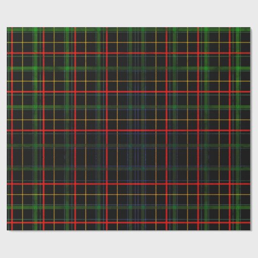 Papier Cadeau Noël Vert/Rouge Plaid | Papier d'enrobage (Plat)