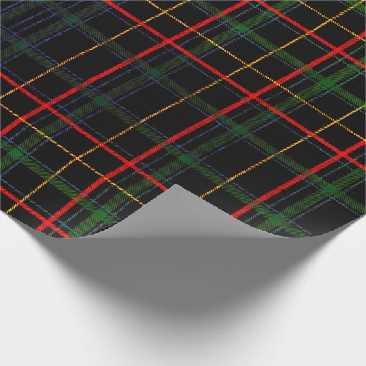 Papier Cadeau Noël Vert/Rouge Plaid | Papier d'enrobage (Coin)