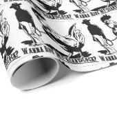 Papier Cadeau Noël veulent monter Noël hanoukka (Coin rond)