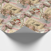 Papier Cadeau Noël victorien Pastel Pink (Coin)