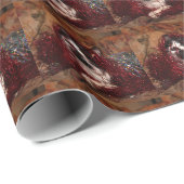 Papier Cadeau Noël vilain de minou de smoking (Coin rond)