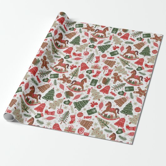 Papier Cadeau Noël vintage (Déroulé)
