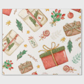 Papier Cadeau "Noël vintage" (Plat)