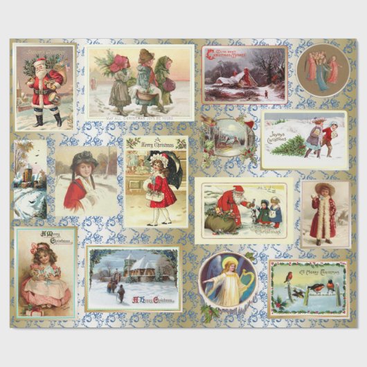 Papier Cadeau Noël vintage (Plat)