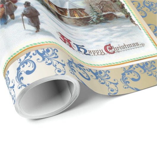 Papier Cadeau Noël vintage (Coin rond)