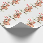 Papier Cadeau Noël vintage aux filles (Coin)