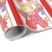 Papier Cadeau Noël vintage Kitty (Coin rond)