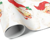 Papier Cadeau Noël vintage Noël Cadeau Noël (Coin rond)