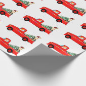 Papier Cadeau Noël vintage Red Truck (Coin)