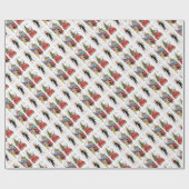 Papier Cadeau Noël vintage rockabilly (Plat)