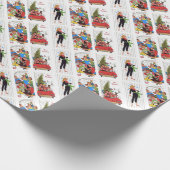 Papier Cadeau Noël vintage rockabilly (Coin)