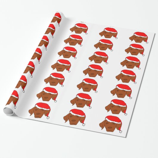 Papier Cadeau Noël Vizsla (Déroulé)