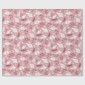 Papier Cadeau Noël Whimsical Scandinave Botanical Rose (Plat)