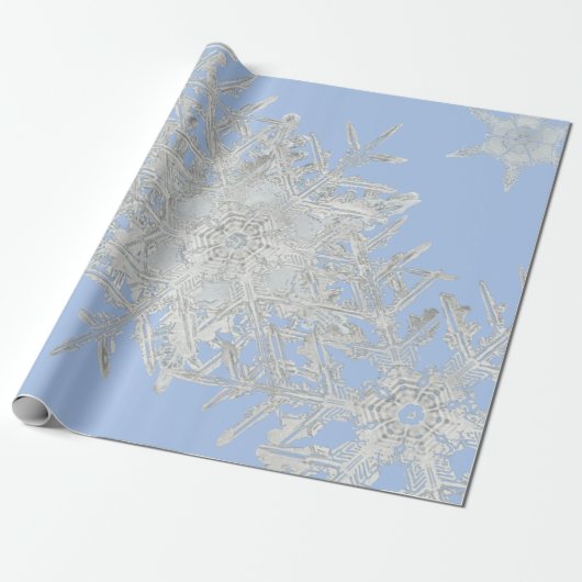 PAPIER CADEAU NOËL WRAPPING WILSON BENTLEY SNOWFLAKES (Déroulé)