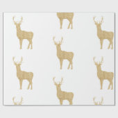 Papier Cadeau Noëls blancs et dorés (Plat)