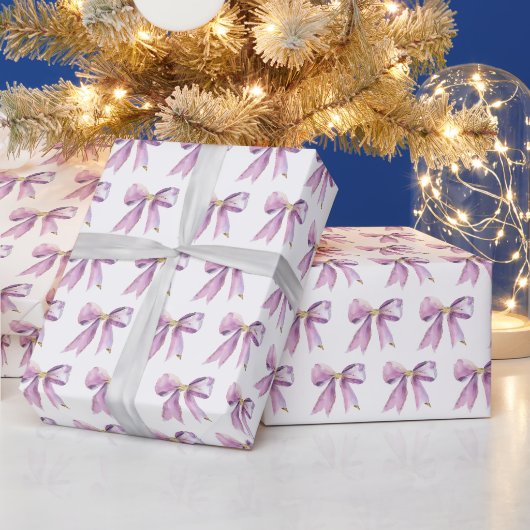 Papier Cadeau Nœud Coquette Violet (Vacances)