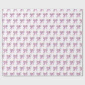 Papier Cadeau Nœud Coquette Violet (Plat)