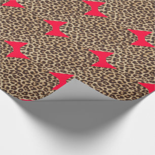Papier Cadeau Nœud papillon rouge léopard
