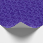 Papier Cadeau Nœuds en damas bleu clair (Coin)