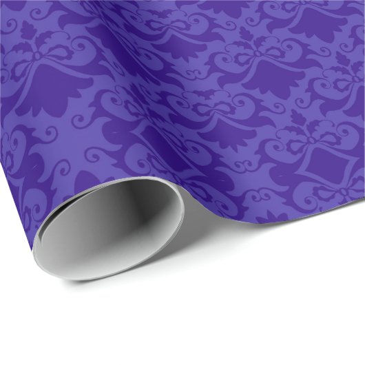 Papier Cadeau Nœuds en damas bleu clair (Coin rond)